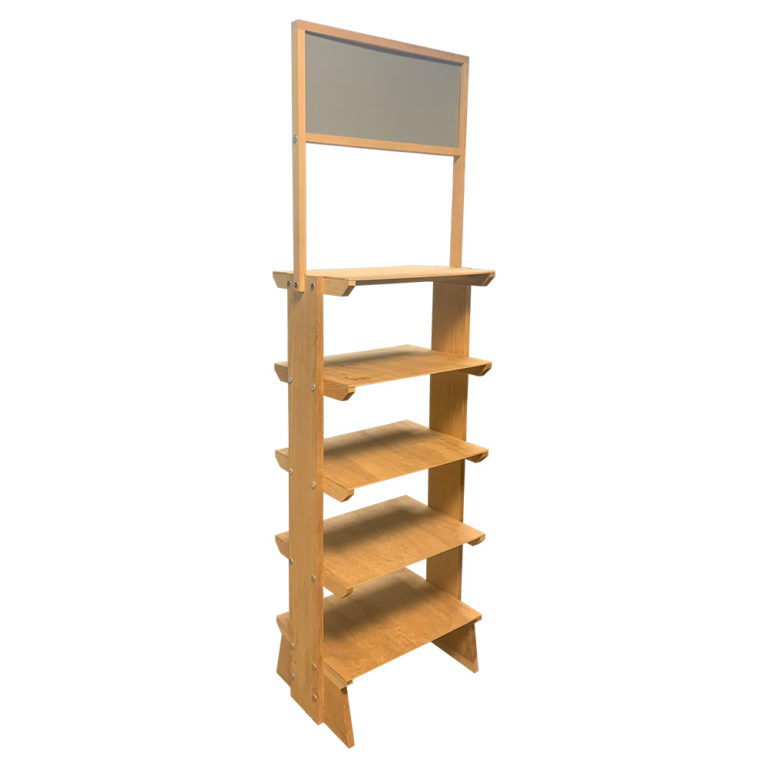 SideBrander Edgeless Shelf 20Inch Wood Display Rack