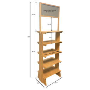 SideBrander Edgeless Shelf Wood Display Rack by InterMarket Technology