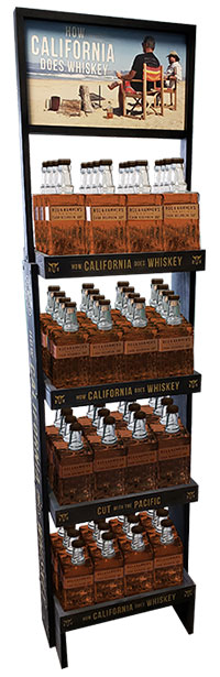 Slo Brew Whiskey Wood Display Rack SideBrander