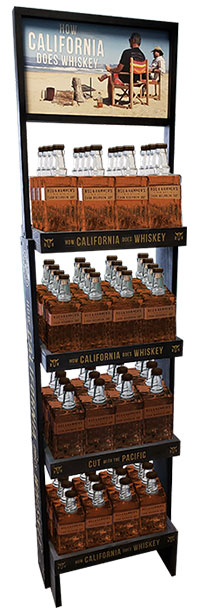 Slo Brew Whiskey Wood Display Rack SideBrander