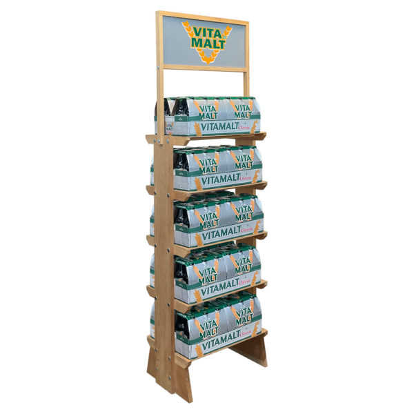 SideBrander Edgeless Shelf Wood Display Rack by InterMarket Technology