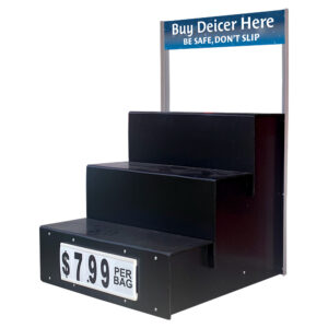 StepMaxer™ 38" with Deicer Sign Outdoor Step Display