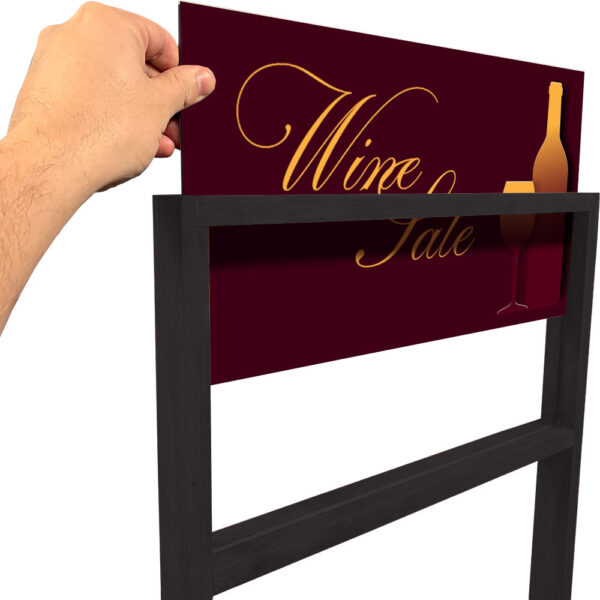 Vintage 4-Post Wood Wine Display Rack - Image 4