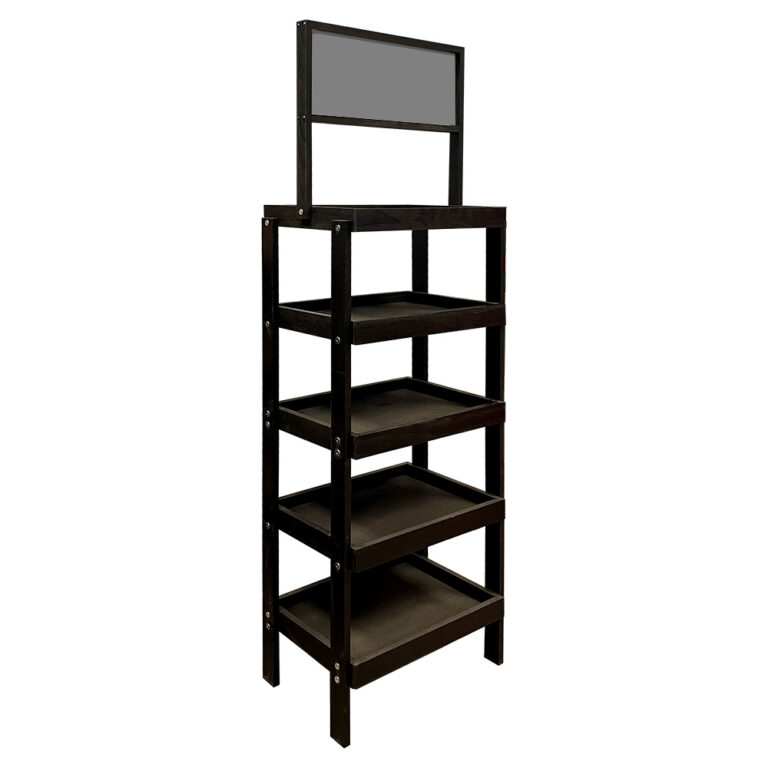 4-Post 23-Inch Wood Display Rack - InterMarket Technology