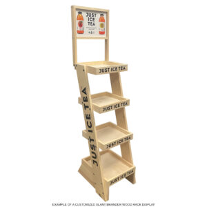 Slant Brander Tiered Wood Display Rack 14-Inch
