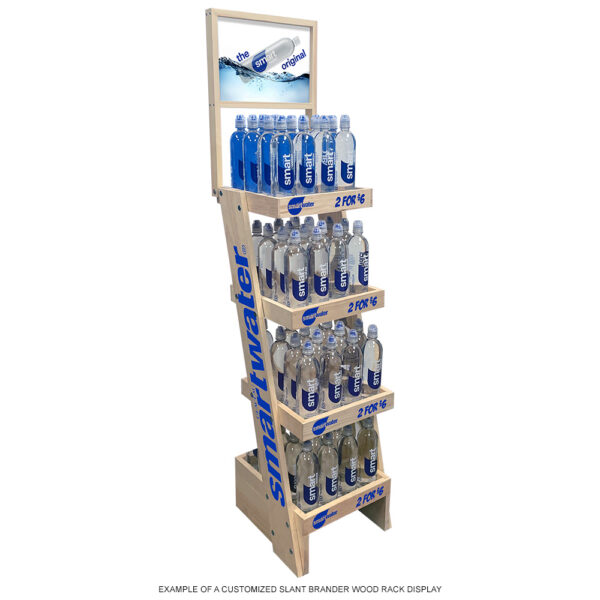 Slant Brander Tiered Wood Display Rack 14-Inch