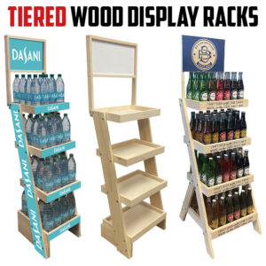 Tiered Wood Display Racks