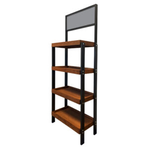 Vintage 4-Post Wood Wine Display Rack
